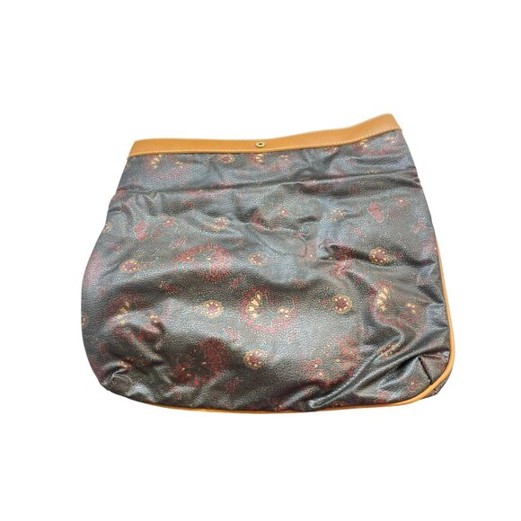 Vintage Avon Paisley Print Tote Bag & Matching Clutch With Tan Faux Leather Acce - Picture 8 of 10